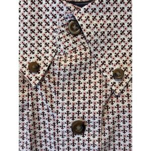 Wrangler Mens XL George Strait Collection Fleur De Lis Brown Pink Dress Shirt